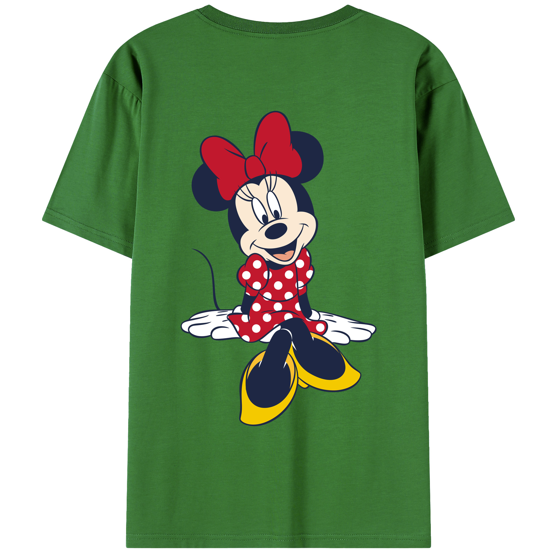 （画像用） ミッキーマウス Mickey Mouse レディース半袖Tシャツ(バックプリント)